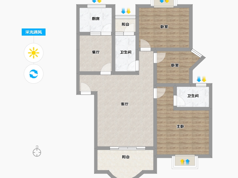 贵州省-遵义市-方圆学府壹号-92.18-户型库-采光通风