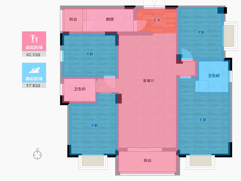 贵州省-贵阳市-息烽1号-106.14-户型库-动静分区