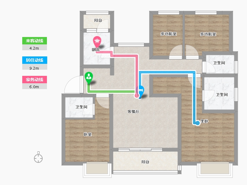 河北省-石家庄市-天山依澜-98.73-户型库-动静线