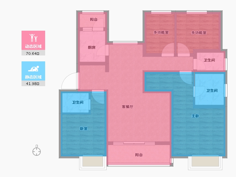 河北省-石家庄市-天山依澜-98.73-户型库-动静分区