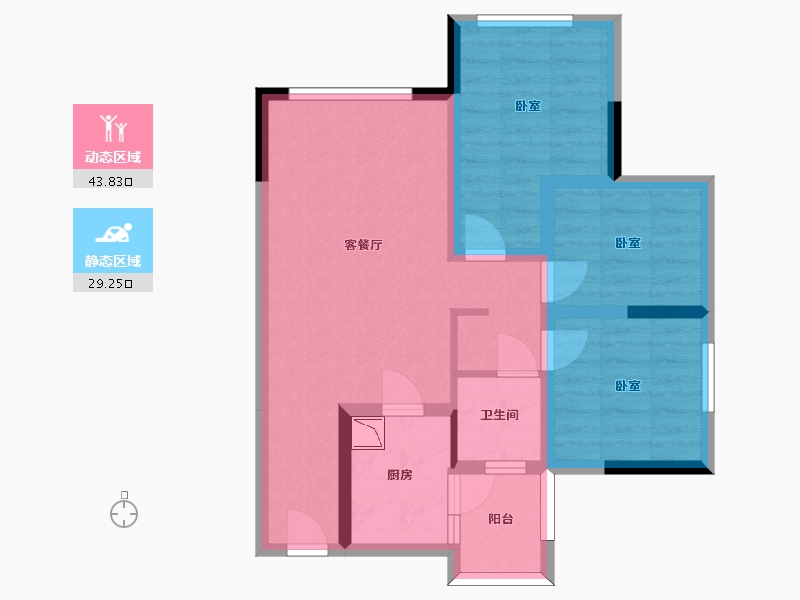 四川省-眉山市-锦绣滨江华府-63.46-户型库-动静分区