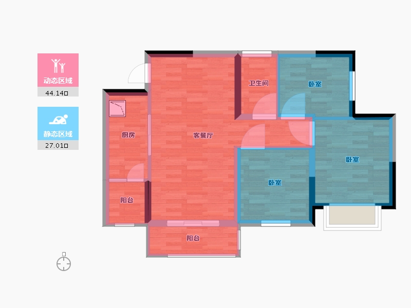 四川省-眉山市-江天樾-63.19-户型库-动静分区