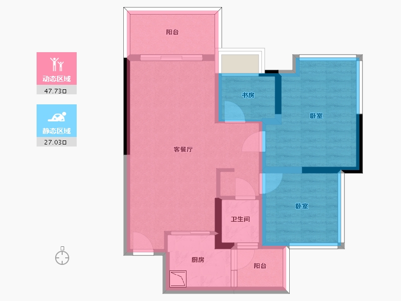 四川省-眉山市-天府未来城-65.50-户型库-动静分区