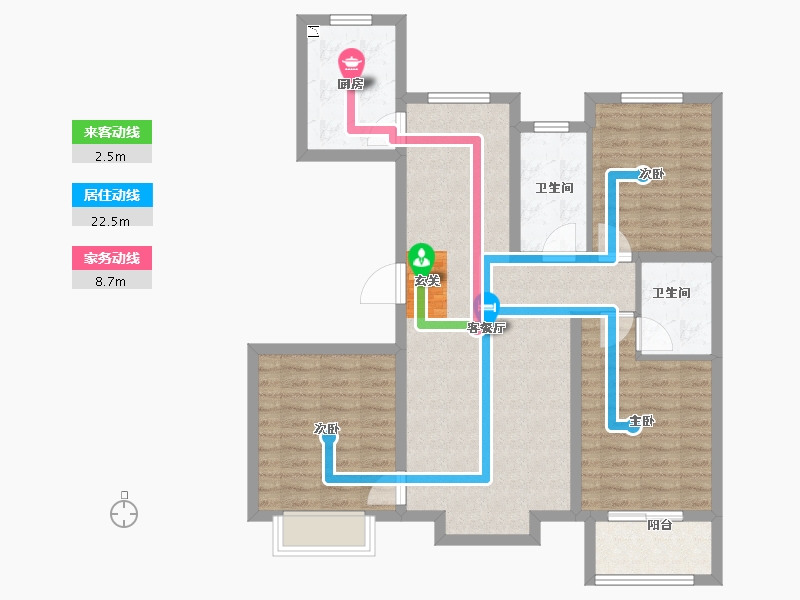 河北省-石家庄市-紫竹锦江-91.00-户型库-动静线