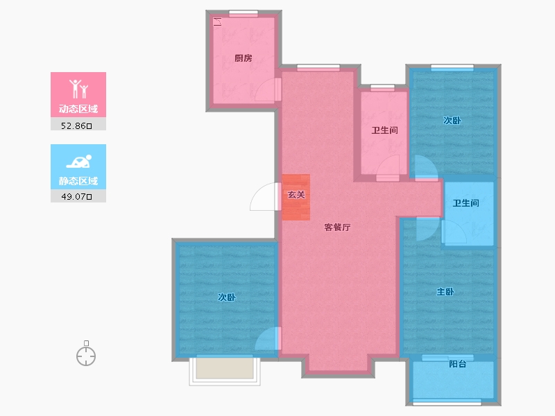 河北省-石家庄市-紫竹锦江-91.00-户型库-动静分区