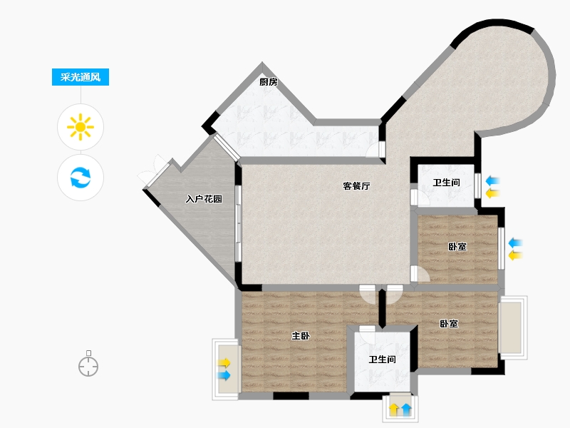 贵州省-遵义市-方圆学府壹号-108.22-户型库-采光通风