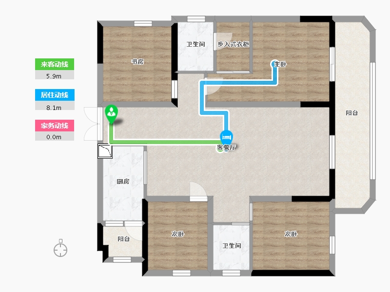 四川省-成都市-融创观玺台-115.83-户型库-动静线