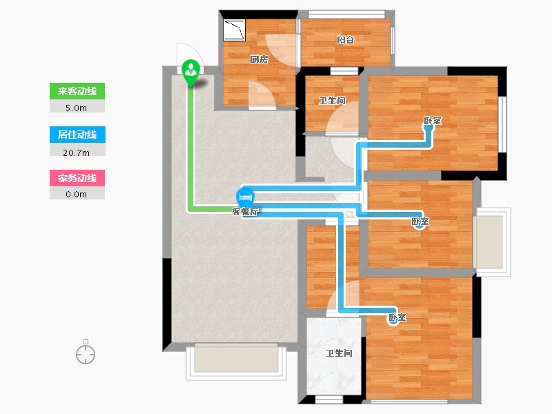 四川省-眉山市-锦绣滨江华府-77.35-户型库-动静线