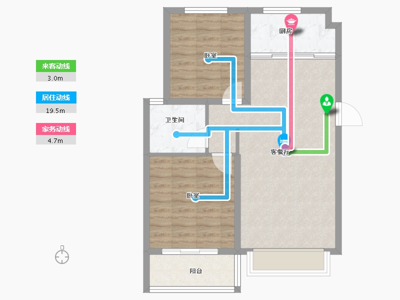 河北省-石家庄市-帝华鸿府-67.55-户型库-动静线