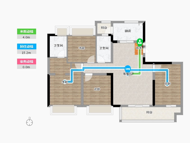 四川省-成都市-彭州万达广场-100.93-户型库-动静线