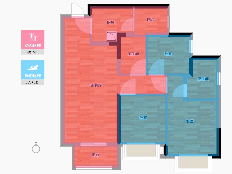 四川省-眉山市-江天樾-69.12-户型库-动静分区