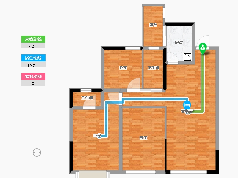 四川省-眉山市-锦江华府-91.17-户型库-动静线