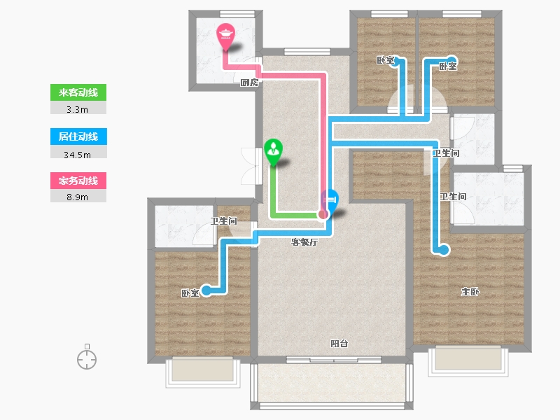 河北省-石家庄市-天山依澜-119.87-户型库-动静线