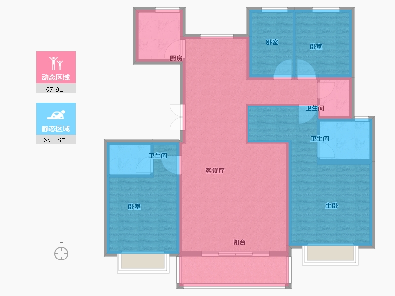 河北省-石家庄市-天山依澜-119.87-户型库-动静分区