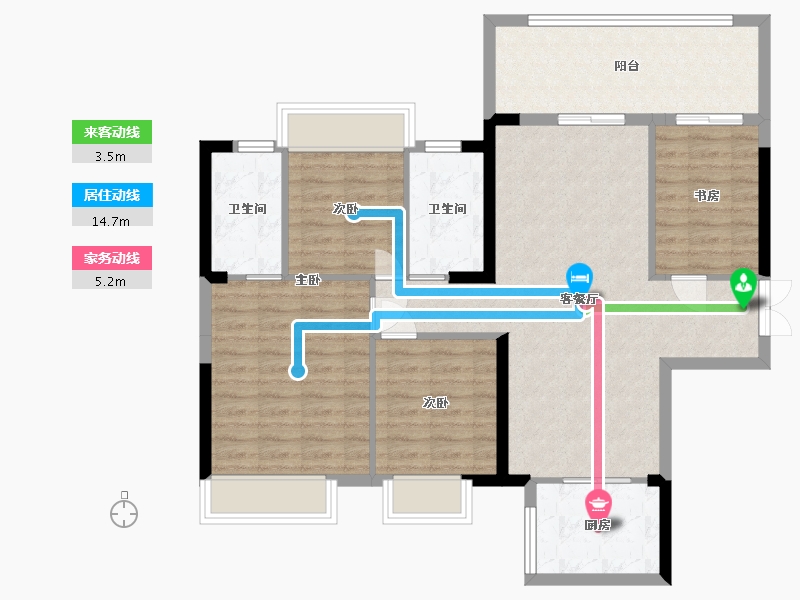 贵州省-贵阳市-保利春天大道-99.32-户型库-动静线