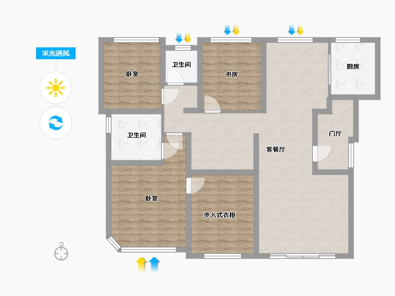 四川省-成都市-德商御璟天骄-114.02-户型库-采光通风