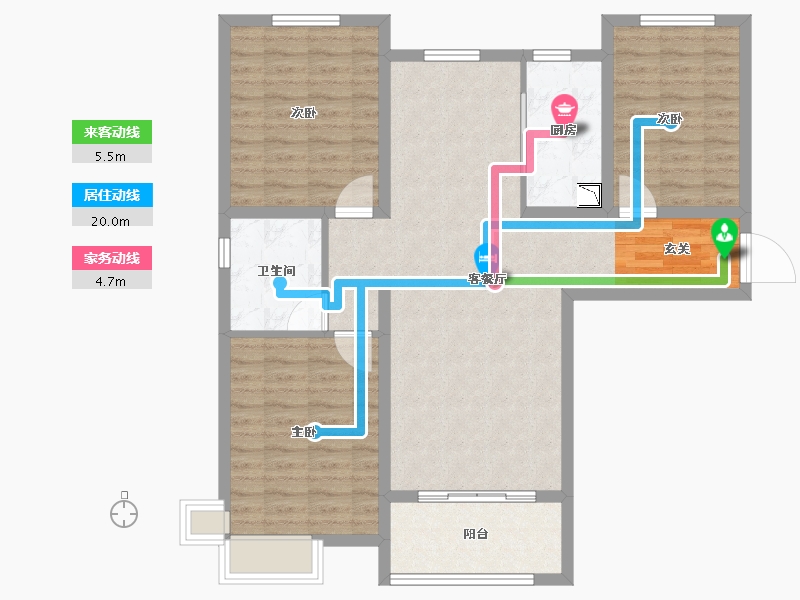 河北省-石家庄市-紫竹锦江-96.00-户型库-动静线