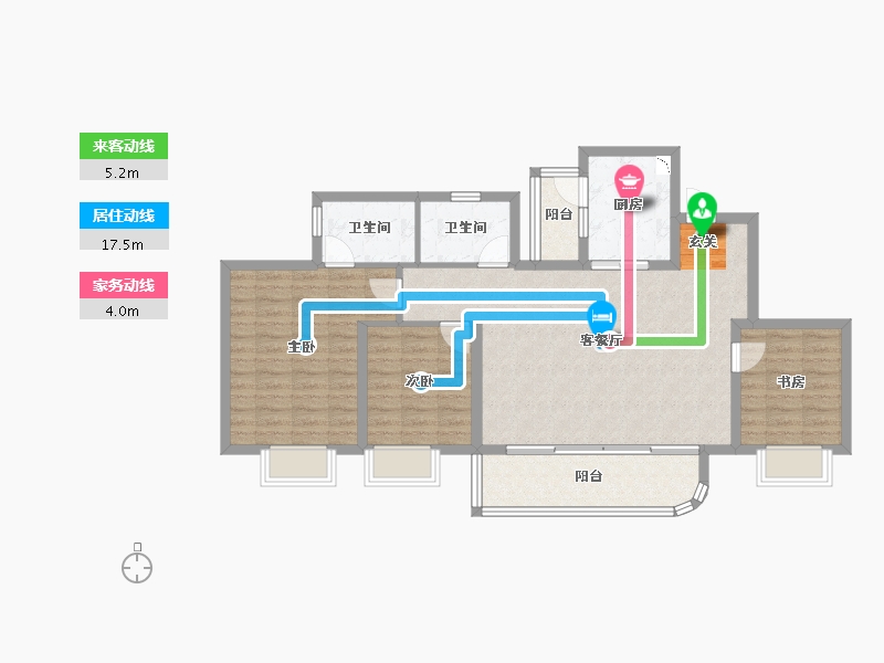 四川省-成都市-蓝光未来-95.92-户型库-动静线