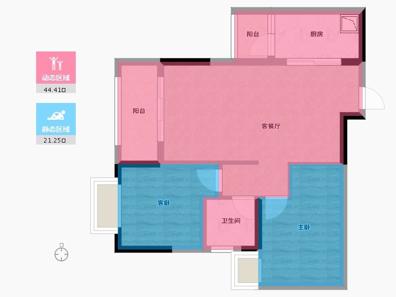 贵州省-遵义市-林达大院-57.55-户型库-动静分区