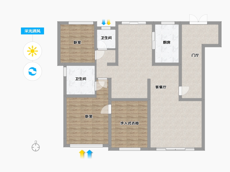 四川省-成都市-德商御璟天骄-114.71-户型库-采光通风