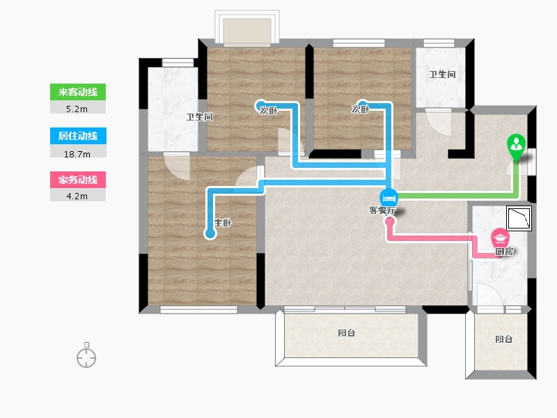 四川省-眉山市-旭辉云樾天境-85.06-户型库-动静线