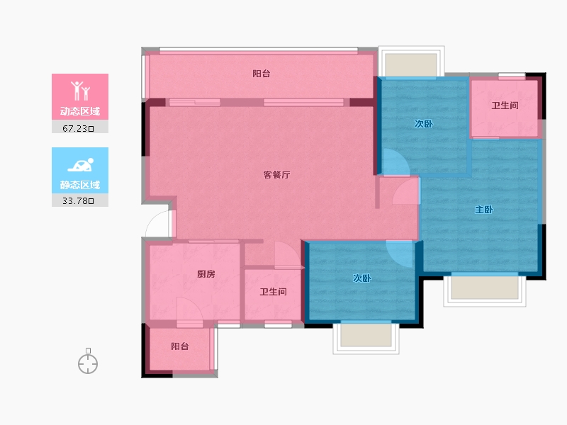 贵州省-贵阳市-恒大茶郡-91.20-户型库-动静分区