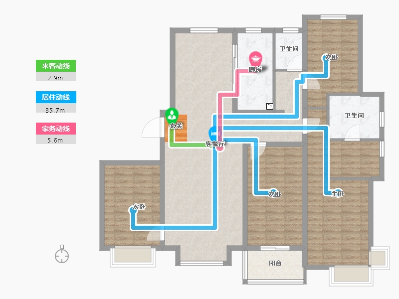 河北省-石家庄市-紫竹锦江-127.70-户型库-动静线