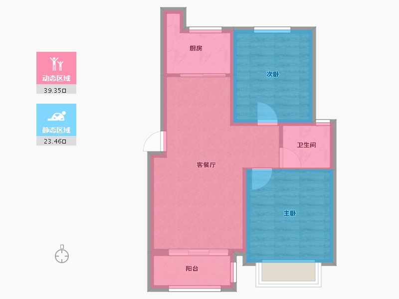 河北省-石家庄市-真实桃园里-55.93-户型库-动静分区