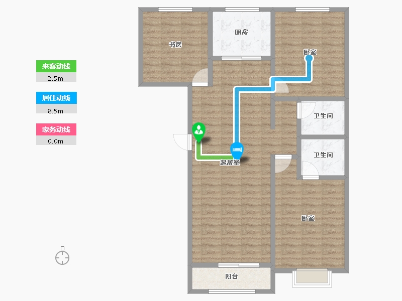 河北省-秦皇岛市-博维美墅-97.83-户型库-动静线