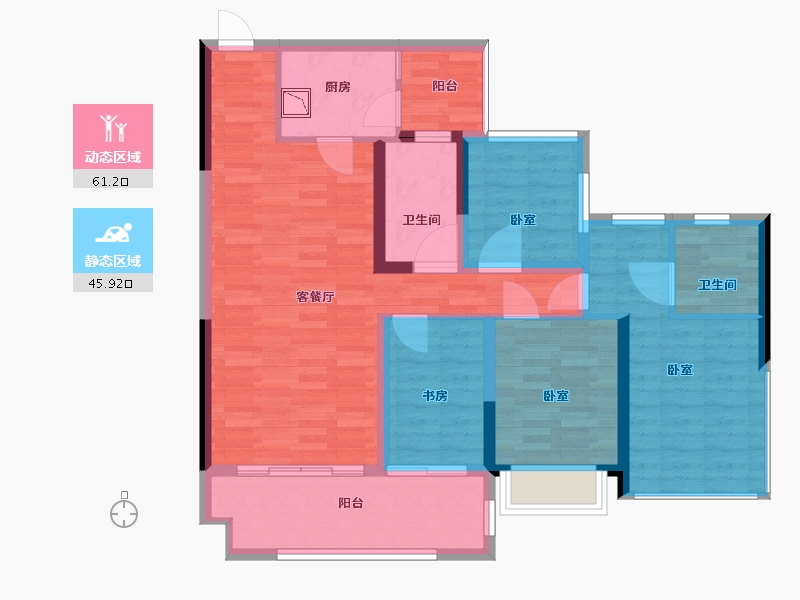 四川省-眉山市-天府未来城-95.13-户型库-动静分区