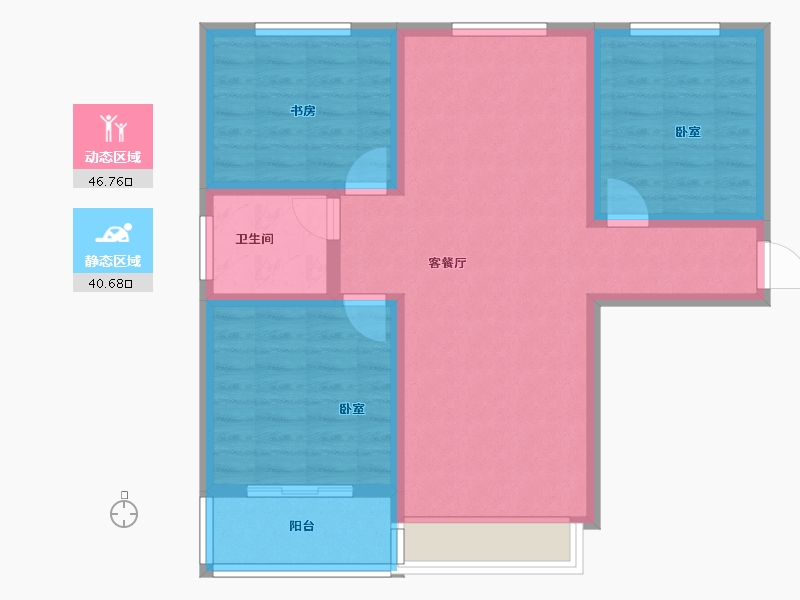 河北省-石家庄市-帝华鸿府-77.84-户型库-动静分区