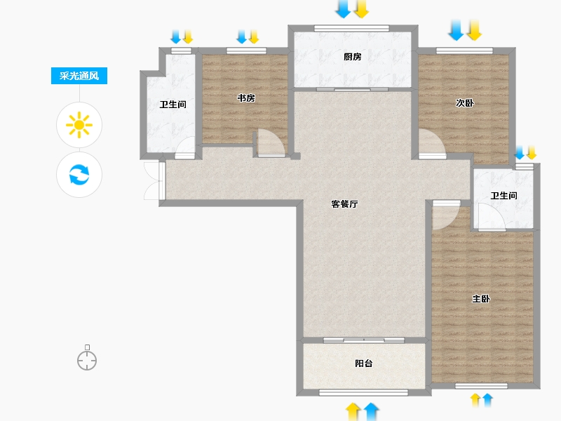 河北省-石家庄市-真实桃园里-145.67-户型库-采光通风