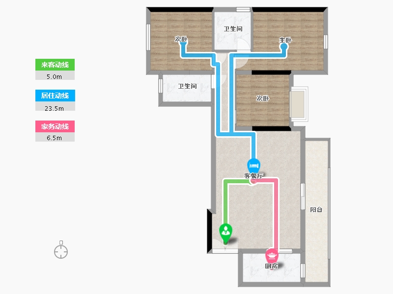 四川省-成都市-融创观玺台-100.13-户型库-动静线