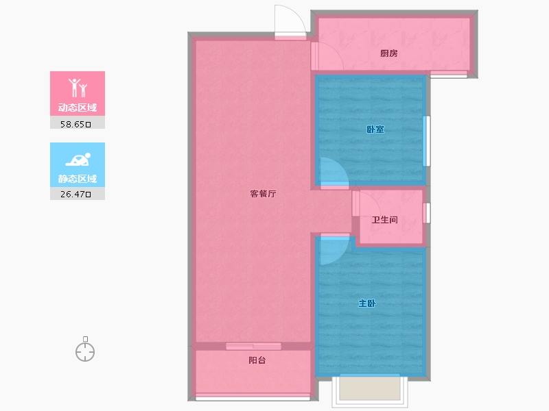 河北省-石家庄市-帝华御锦苑-75.94-户型库-动静分区