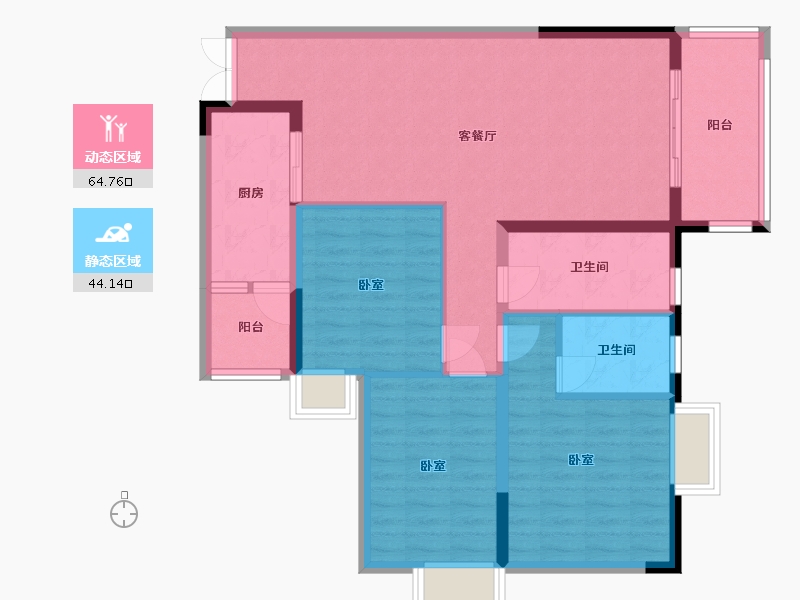 贵州省-安顺市-安顺世家-97.87-户型库-动静分区