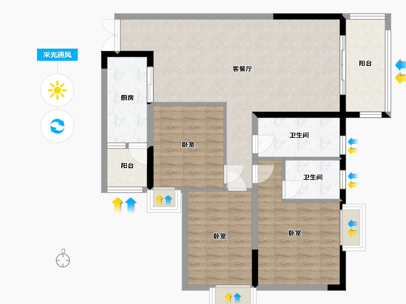 贵州省-安顺市-安顺世家-97.87-户型库-采光通风