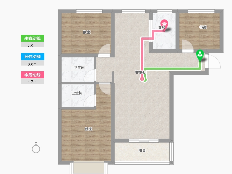 河北省-石家庄市-帝华鸿府-80.78-户型库-动静线