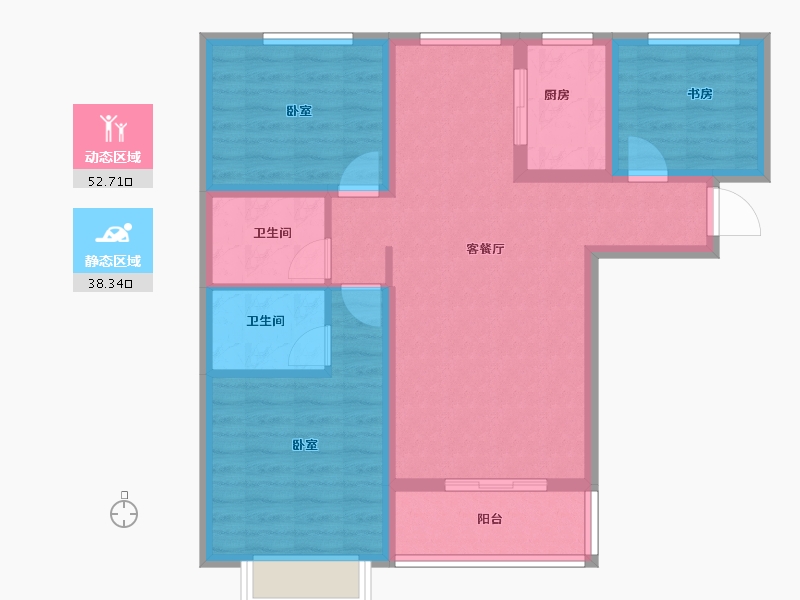 河北省-石家庄市-帝华鸿府-80.78-户型库-动静分区