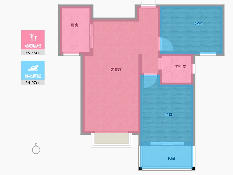 河北省-石家庄市-帝华御锦苑-70.92-户型库-动静分区