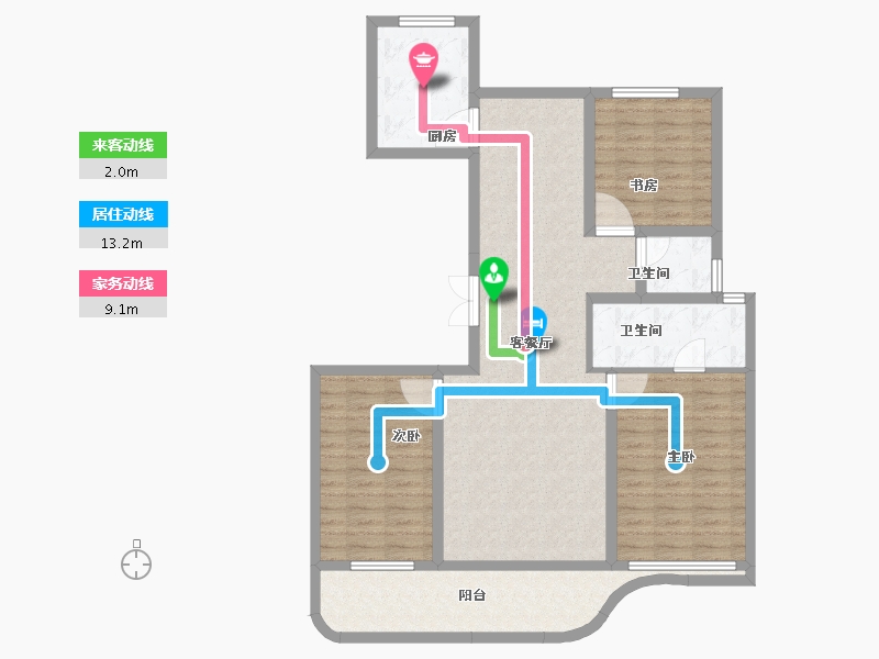 河北省-石家庄市-润江壹號-109.34-户型库-动静线