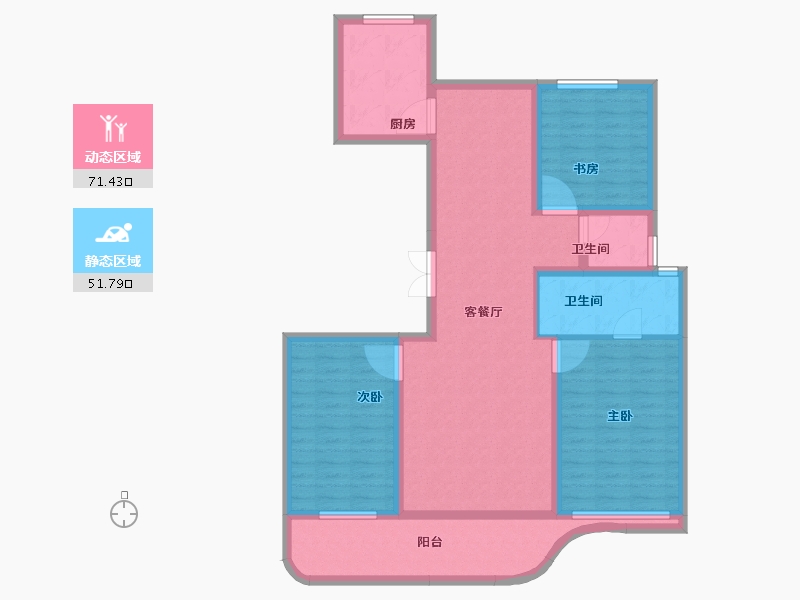 河北省-石家庄市-润江壹號-109.34-户型库-动静分区