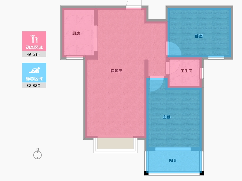 河北省-石家庄市-帝华御锦苑-70.36-户型库-动静分区