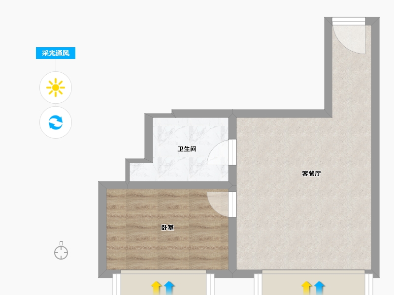 四川省-成都市-成都鑫苑城商办-38.08-户型库-采光通风