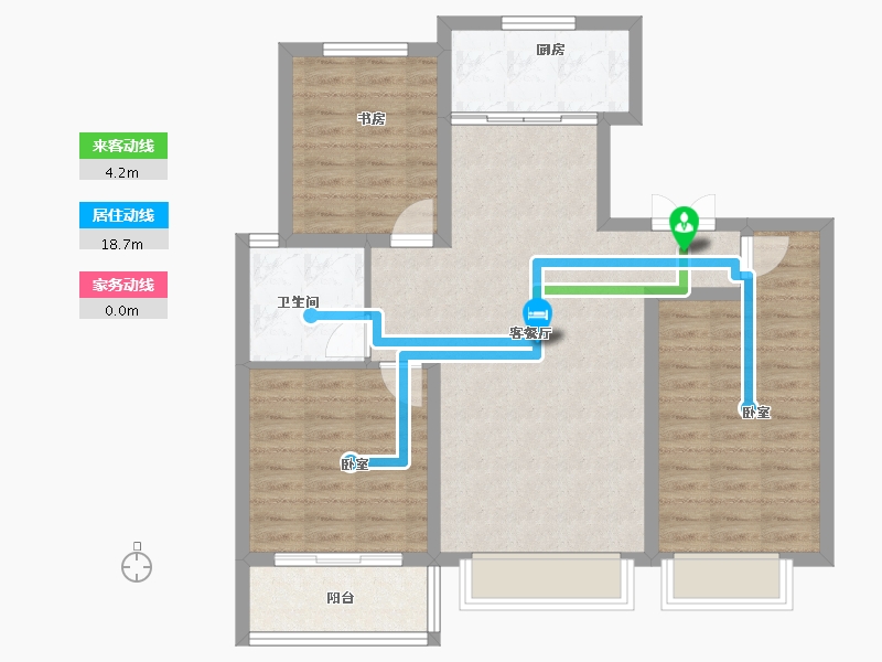 河北省-石家庄市-帝华鸿府-87.03-户型库-动静线