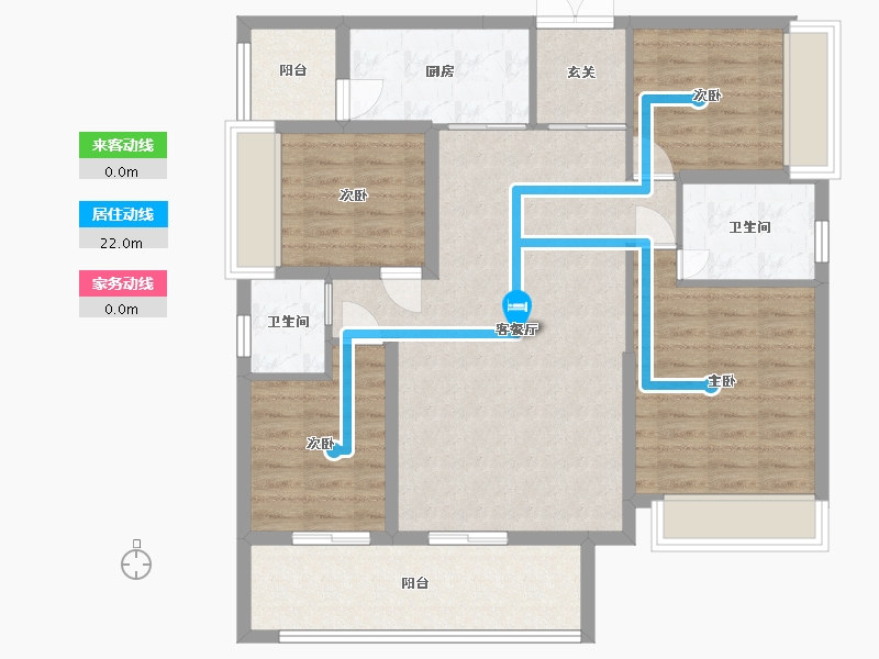 贵州省-贵阳市-保利春天大道-104.29-户型库-动静线