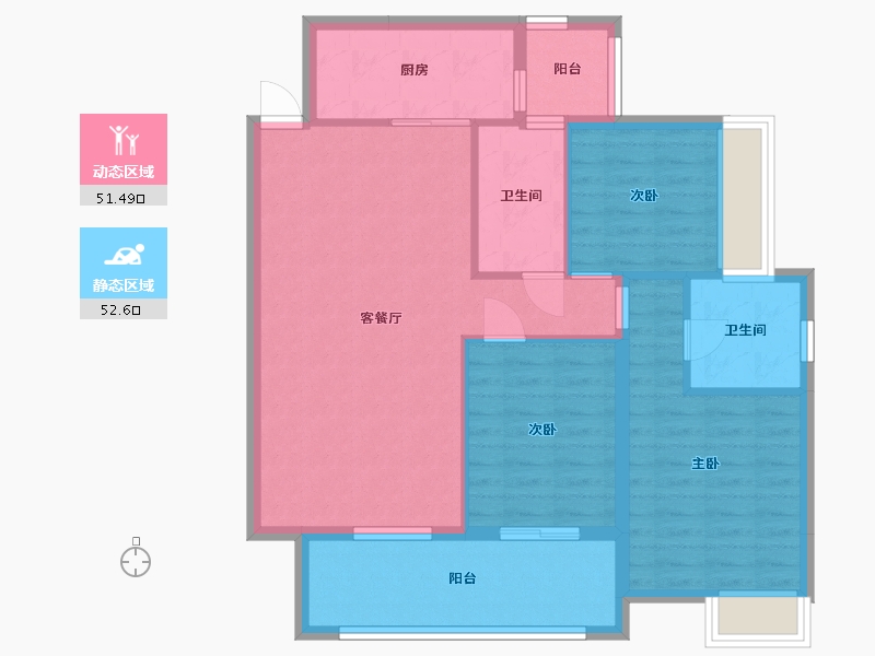 贵州省-贵阳市-保利春天大道-94.11-户型库-动静分区