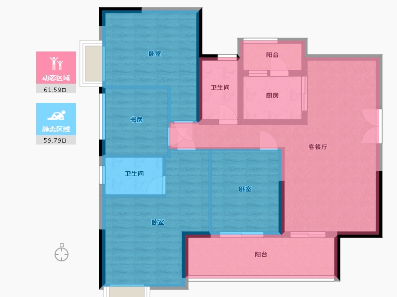 贵州省-安顺市-安顺世家-108.92-户型库-动静分区