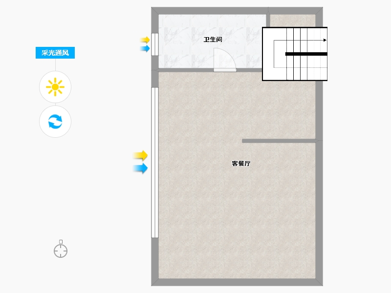 四川省-成都市-融创观玺台-51.12-户型库-采光通风