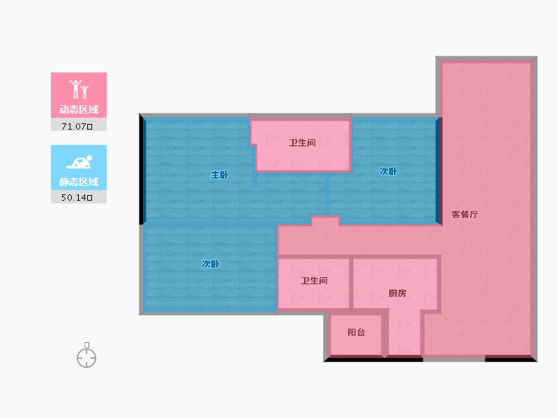 贵州省-贵阳市-恒丰碧桂园贵阳中心-110.26-户型库-动静分区