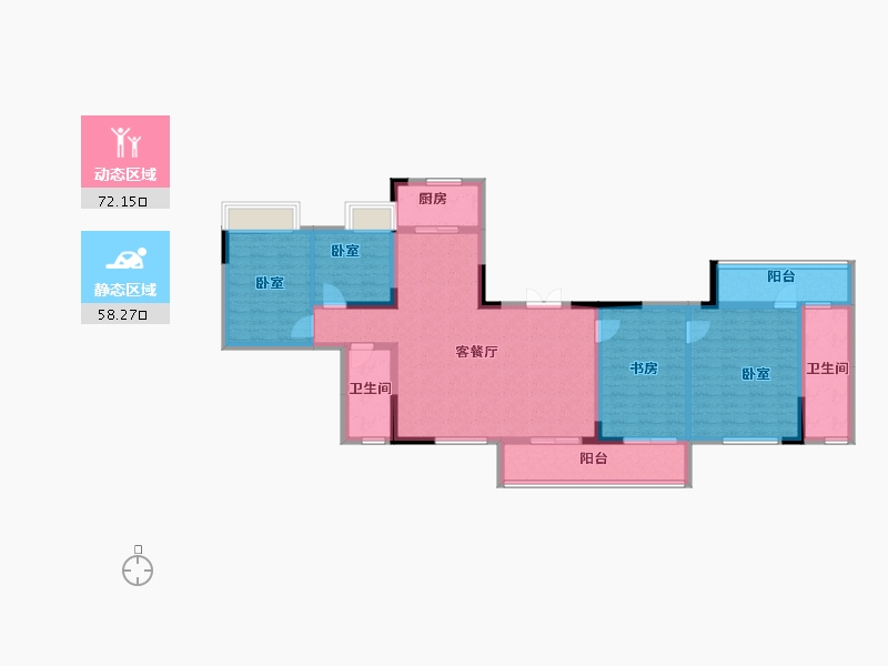 贵州省-安顺市-安顺万达广场-116.76-户型库-动静分区